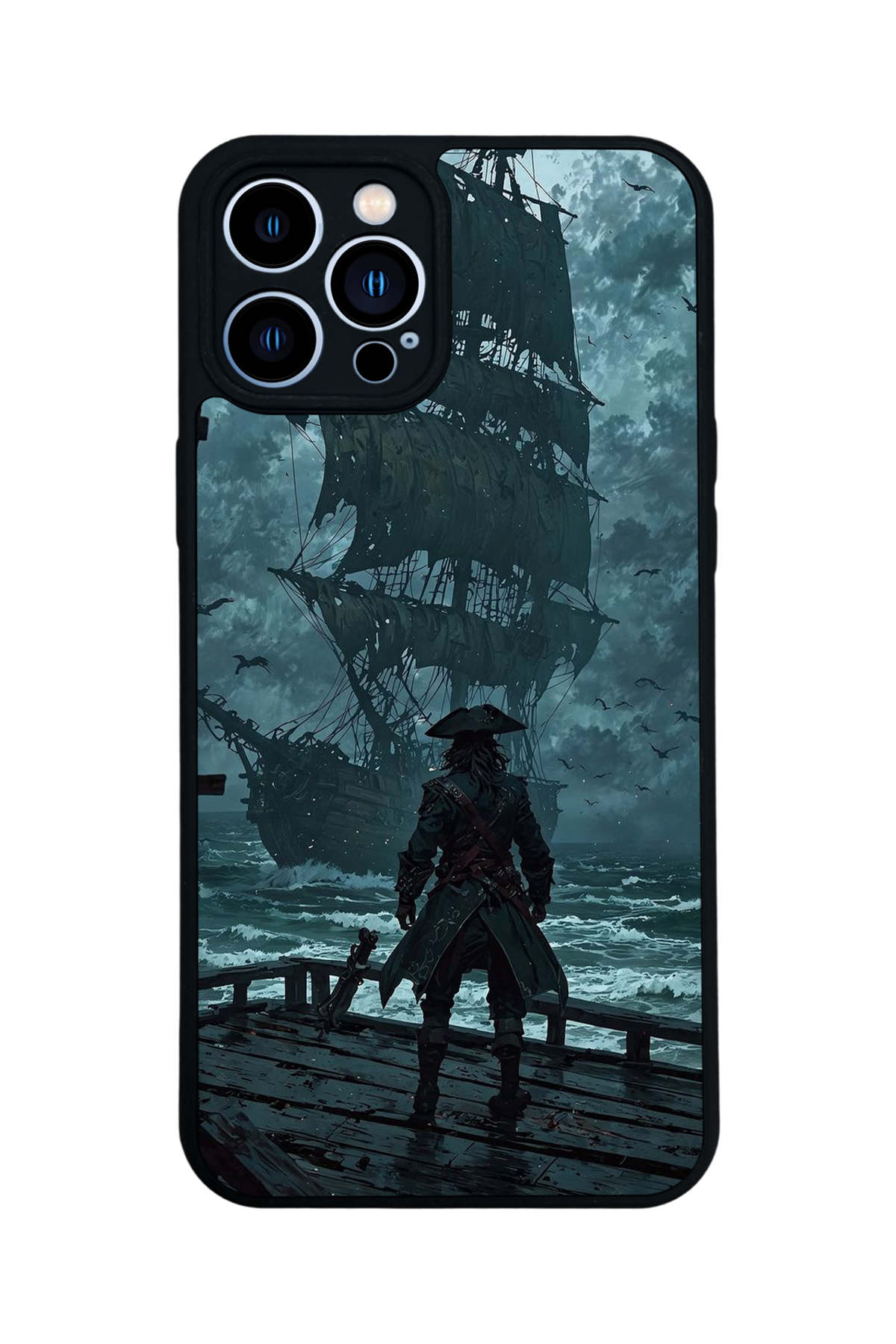 iPhone 13 Pro Max Uyumlu Korsan Tasarımlı Glossy Premium Kılıf