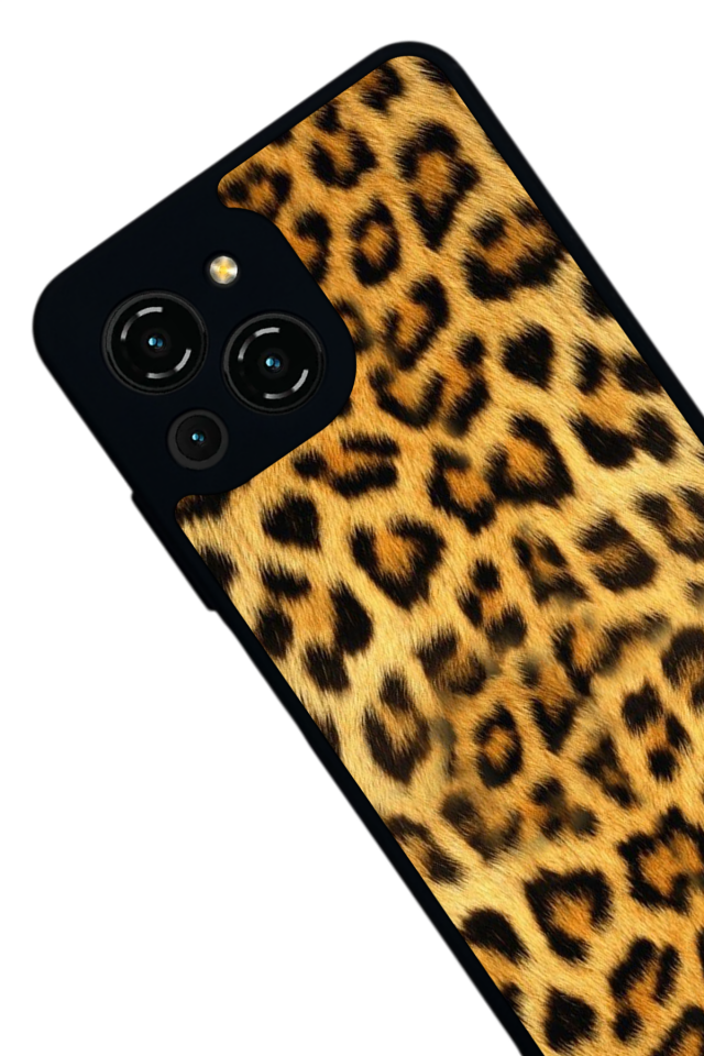 Reeder S23 Pro Max Uyumlu Leopar Tasarımlı Glossy Premium Kılıf