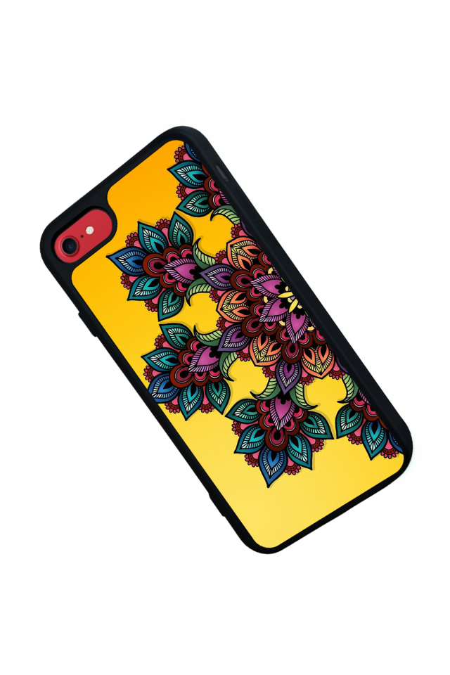 iPhone 8 Uyumlu Mandala Tasarımlı Glossy Premium Kılıf