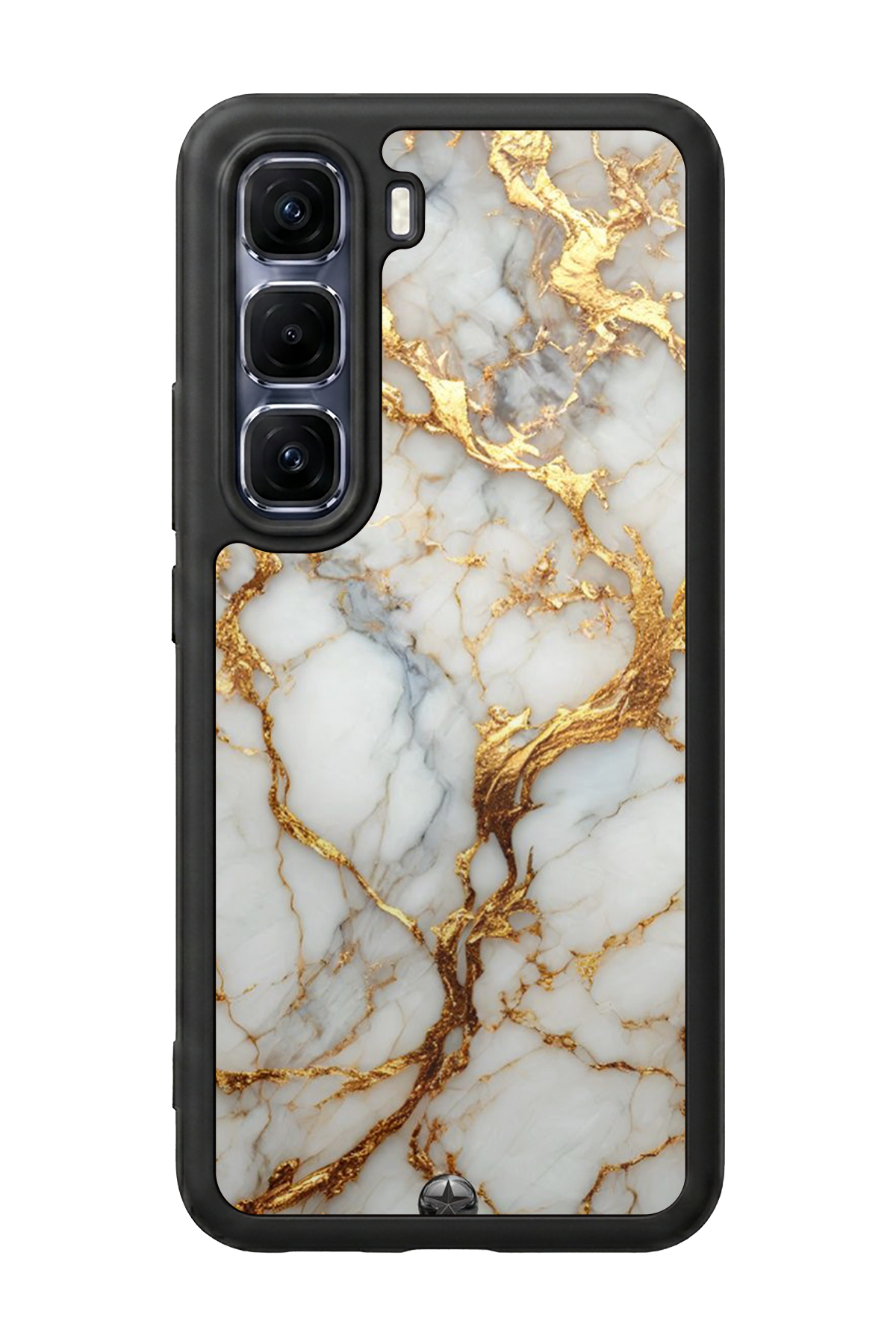 Infinix Hot 60 Pro Plus Uyumlu Mermer Marble Tasarımlı Glossy Premium Kılıf