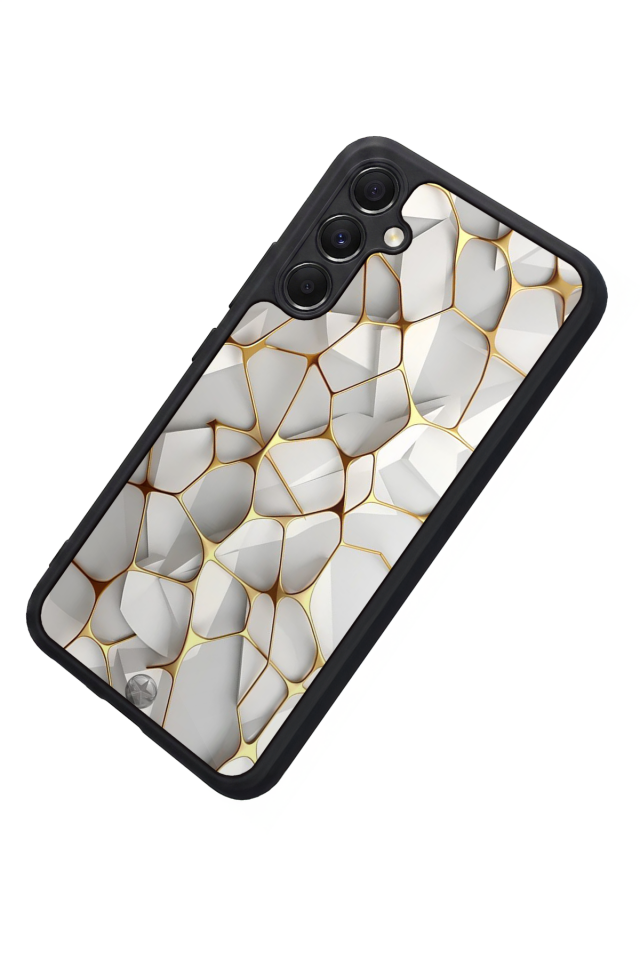 Samsung Galaxy A34 Uyumlu Mermer Marble Tasarımlı Glossy Premium Kılıf