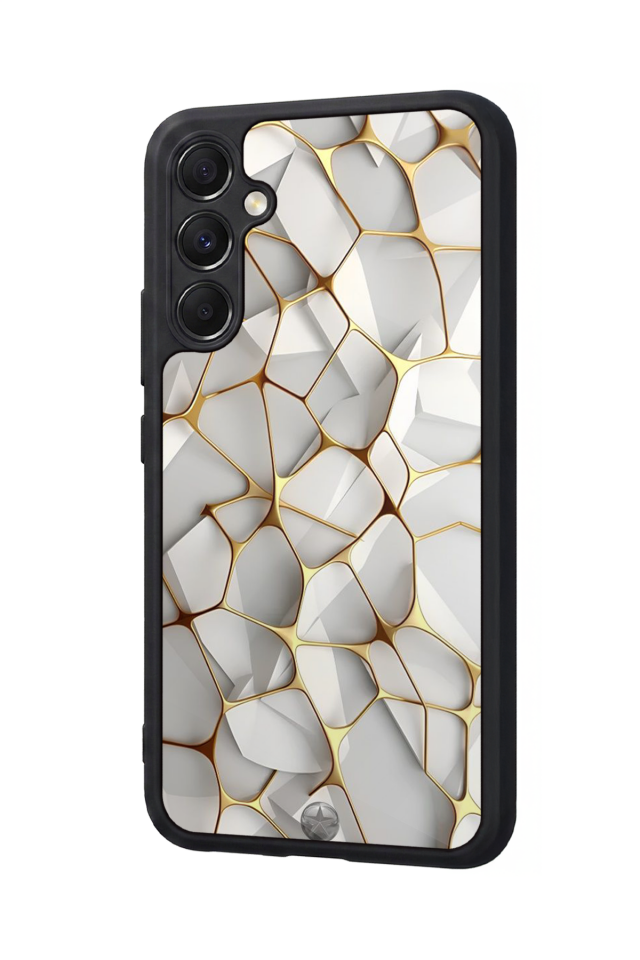 Samsung Galaxy A34 Uyumlu Mermer Marble Tasarımlı Glossy Premium Kılıf