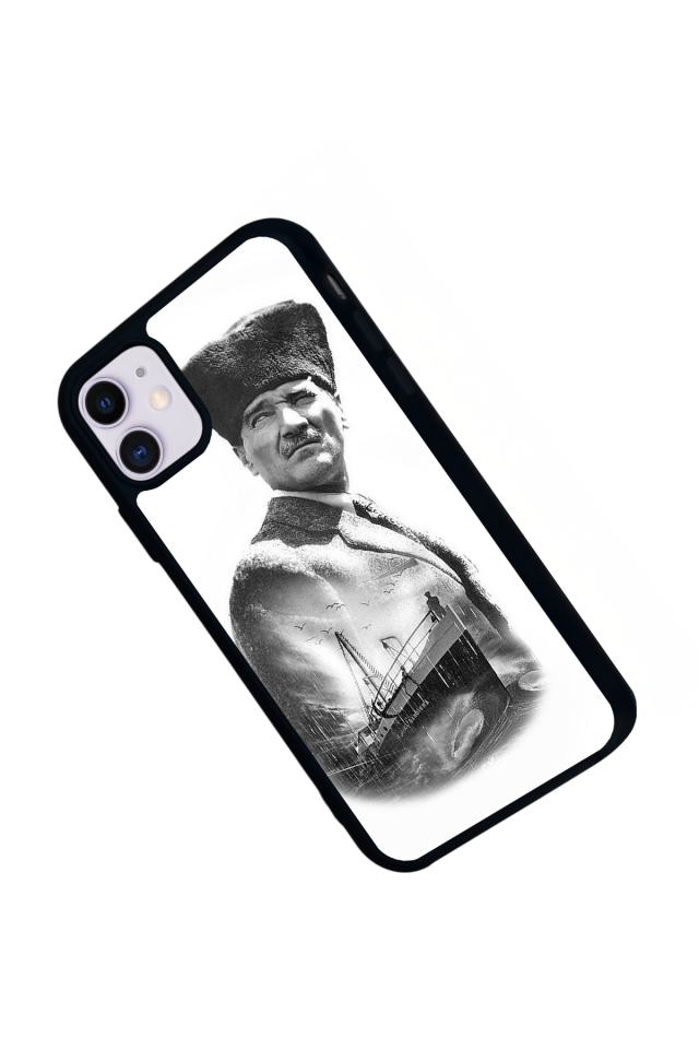 iPhone 11 Uyumlu Mustafa Kemal Ataturk Tasarımlı Glossy Premium Kılıf