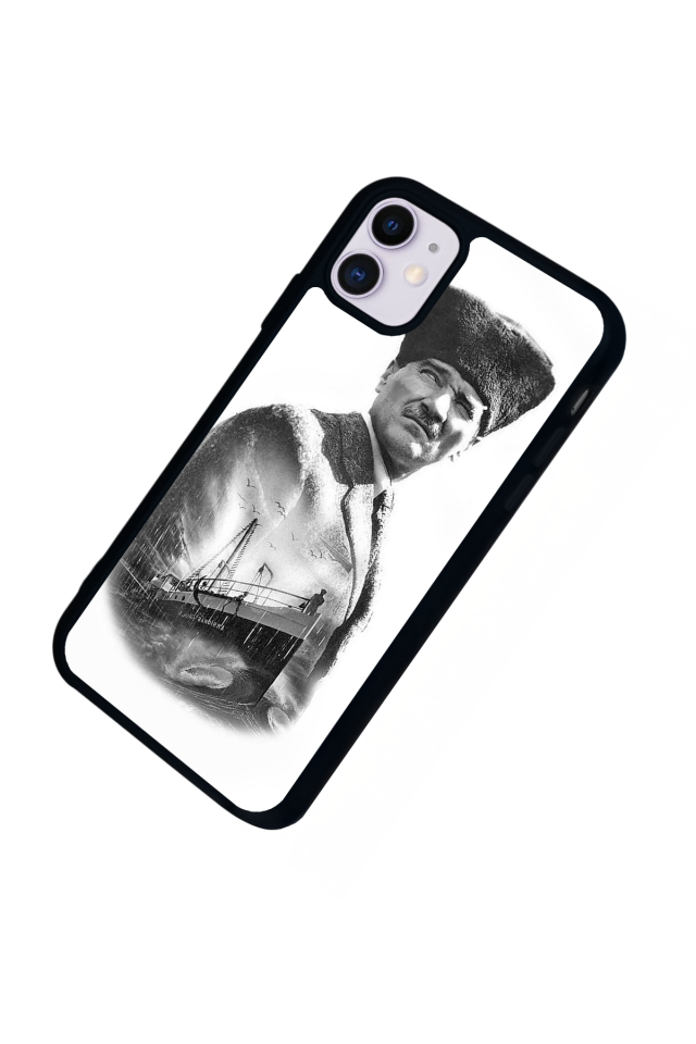 iPhone 11 Uyumlu Mustafa Kemal Ataturk Tasarımlı Glossy Premium Kılıf