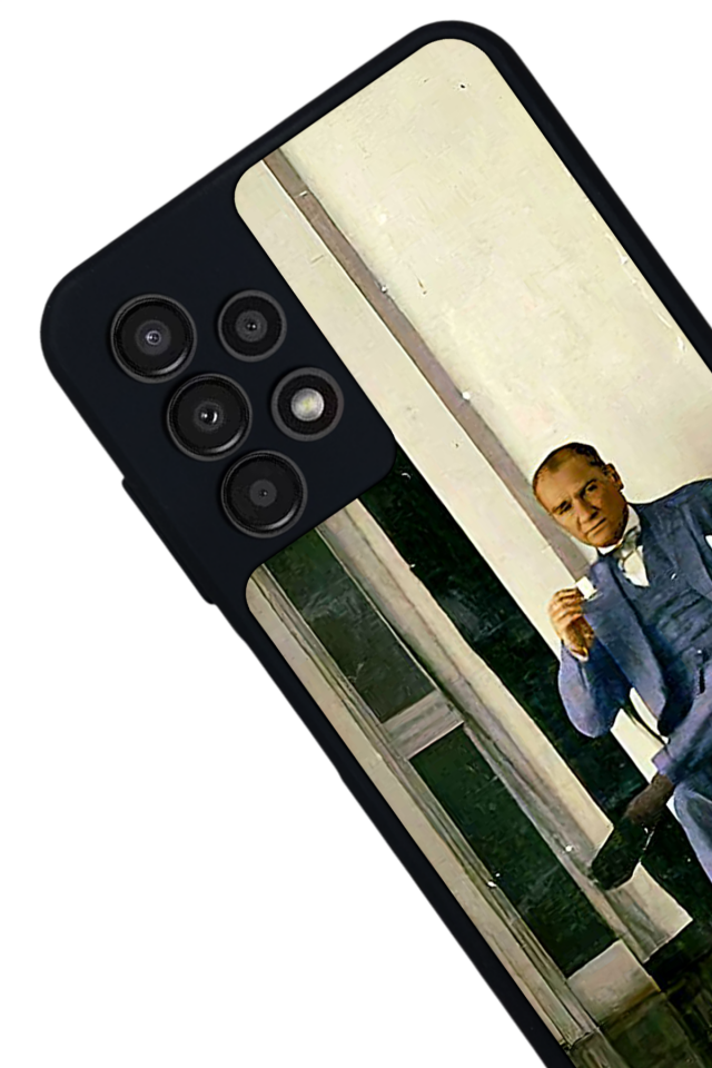 Samsung Galaxy A13 Uyumlu Mustafa Kemal Ataturk Tasarımlı Glossy Premium Kılıf