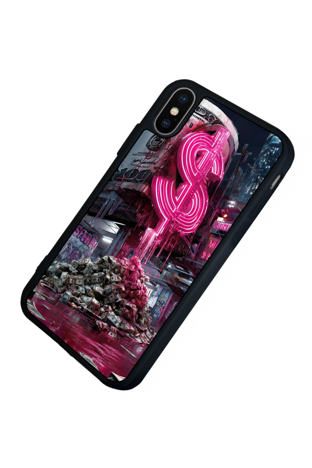 iPhone X/ XS Uyumlu Para Tasarımlı Glossy Premium Kılıf