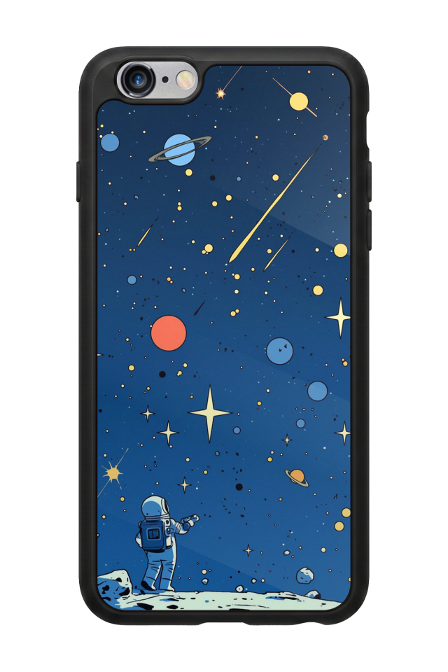 iPhone 6 Plus Uyumlu Uzay Tasarımlı Glossy Premium Kılıf