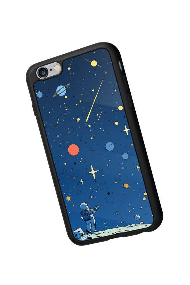 iPhone 6 Plus Uyumlu Uzay Tasarımlı Glossy Premium Kılıf