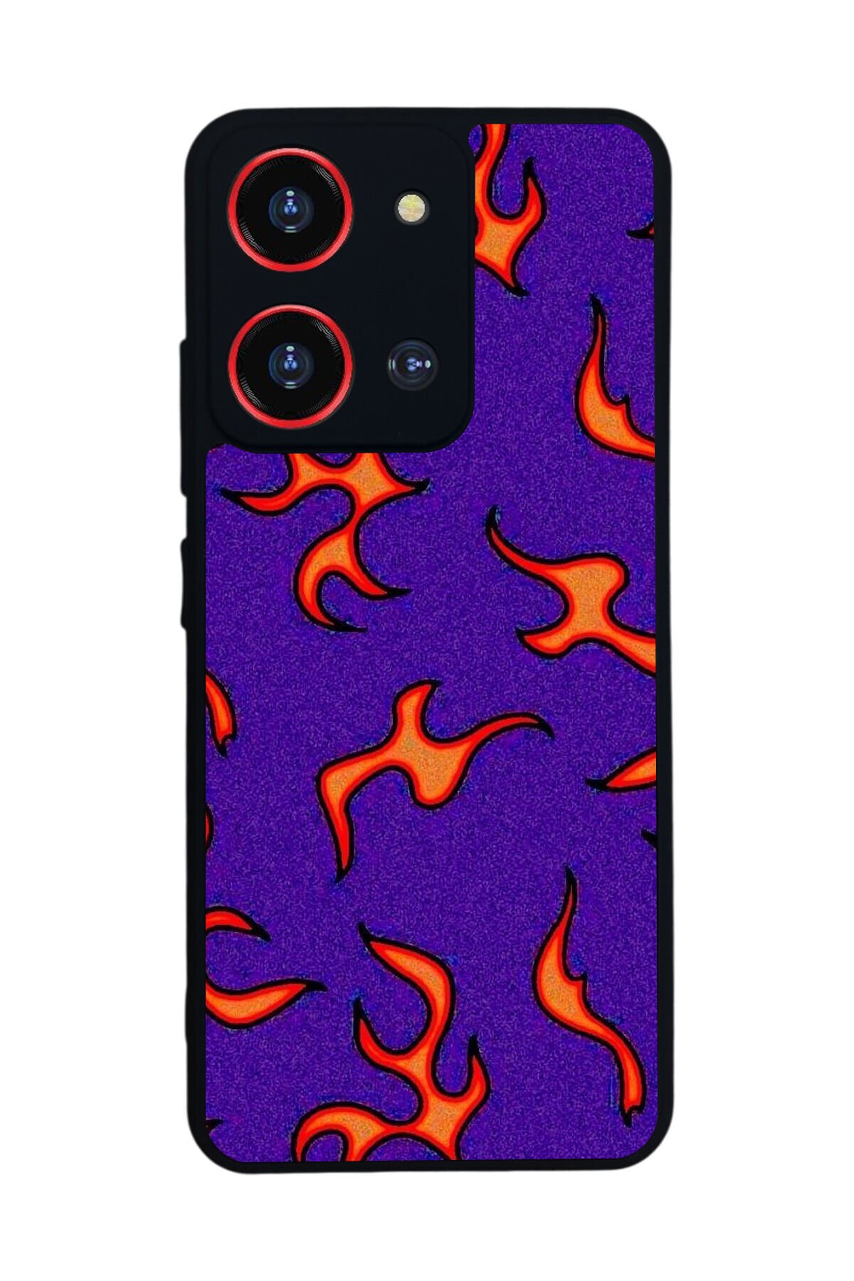 Reeder S19 Max Pro S 108MP Uyumlu Retro Flame Patterns Tasarımlı Glossy Premium Kılıf