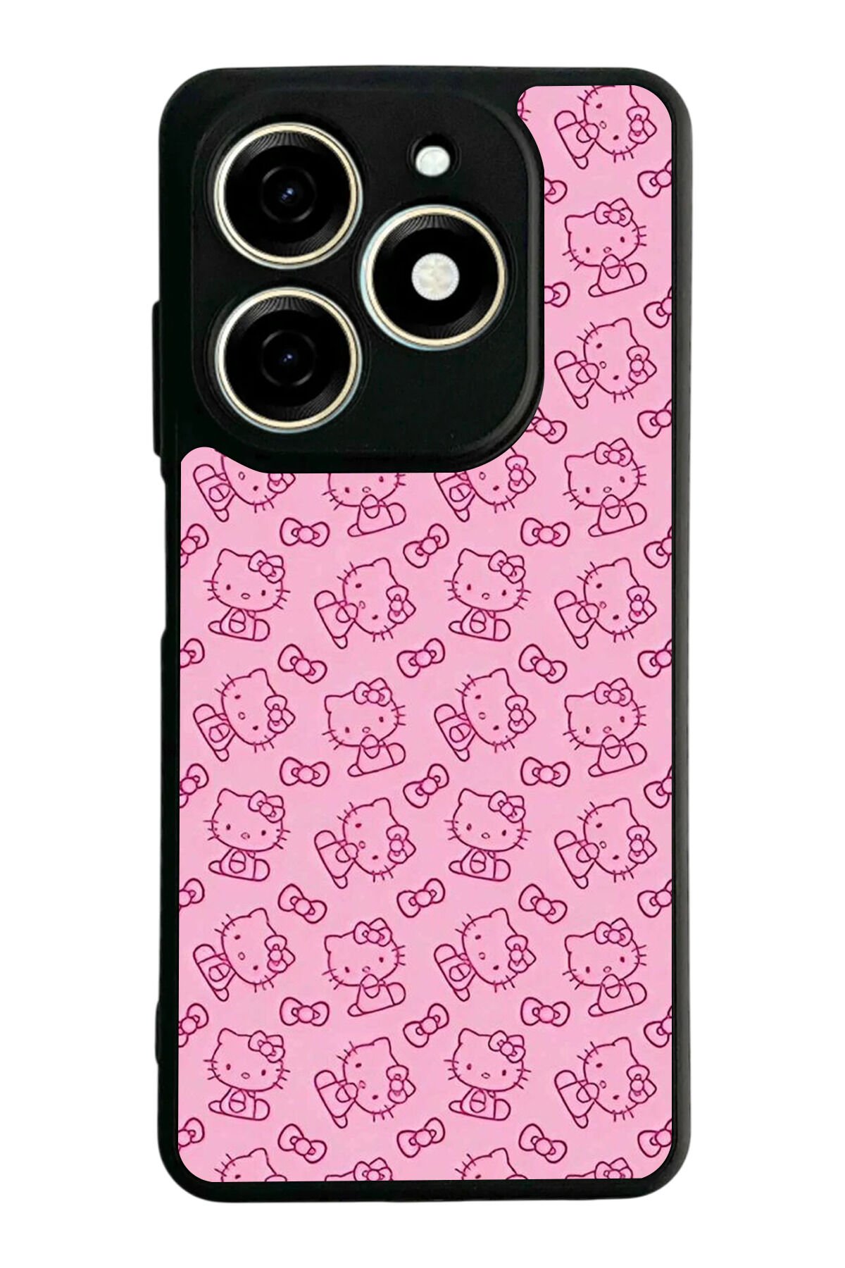 Tecno Spark 20/20C Uyumlu HelloKitty Tasarımlı Glossy Premium Kılıf