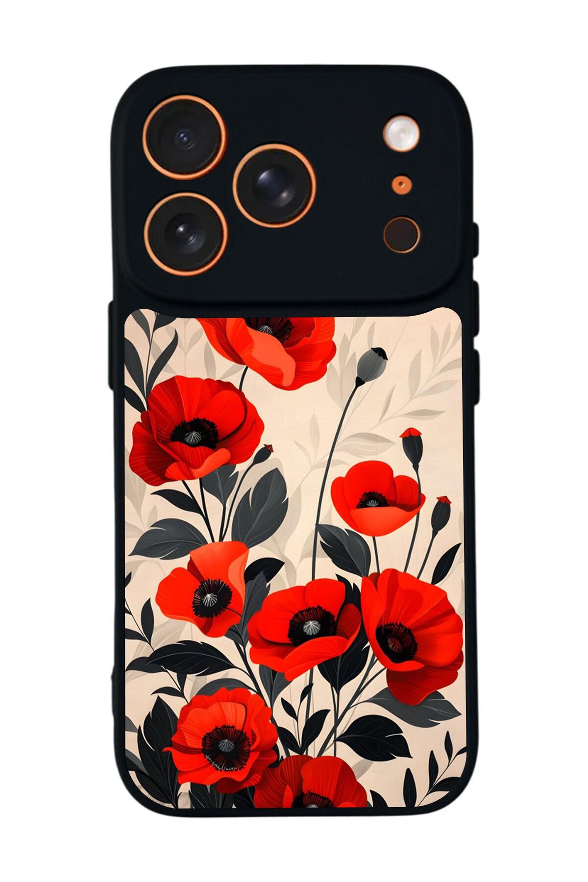 iPhone 17 Pro Max Uyumlu Floral Tasarımlı Glossy Premium Kılıf