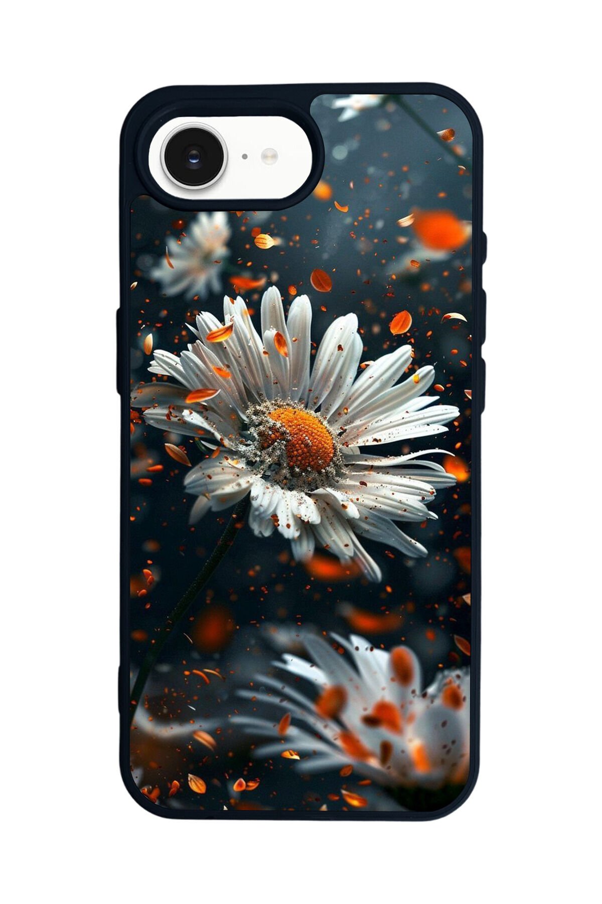 iPhone 16E Uyumlu Cicek Tasarımlı Glossy Premium Kılıf