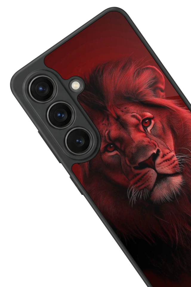 Samsung Galaxy S26 Uyumlu Aslan Tasarımlı Glossy Premium Kılıf