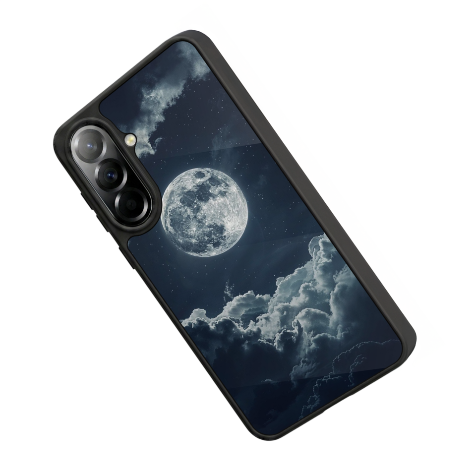 Samsung Galaxy A57 Uyumlu Ay Tasarımlı Glossy Premium Kılıf