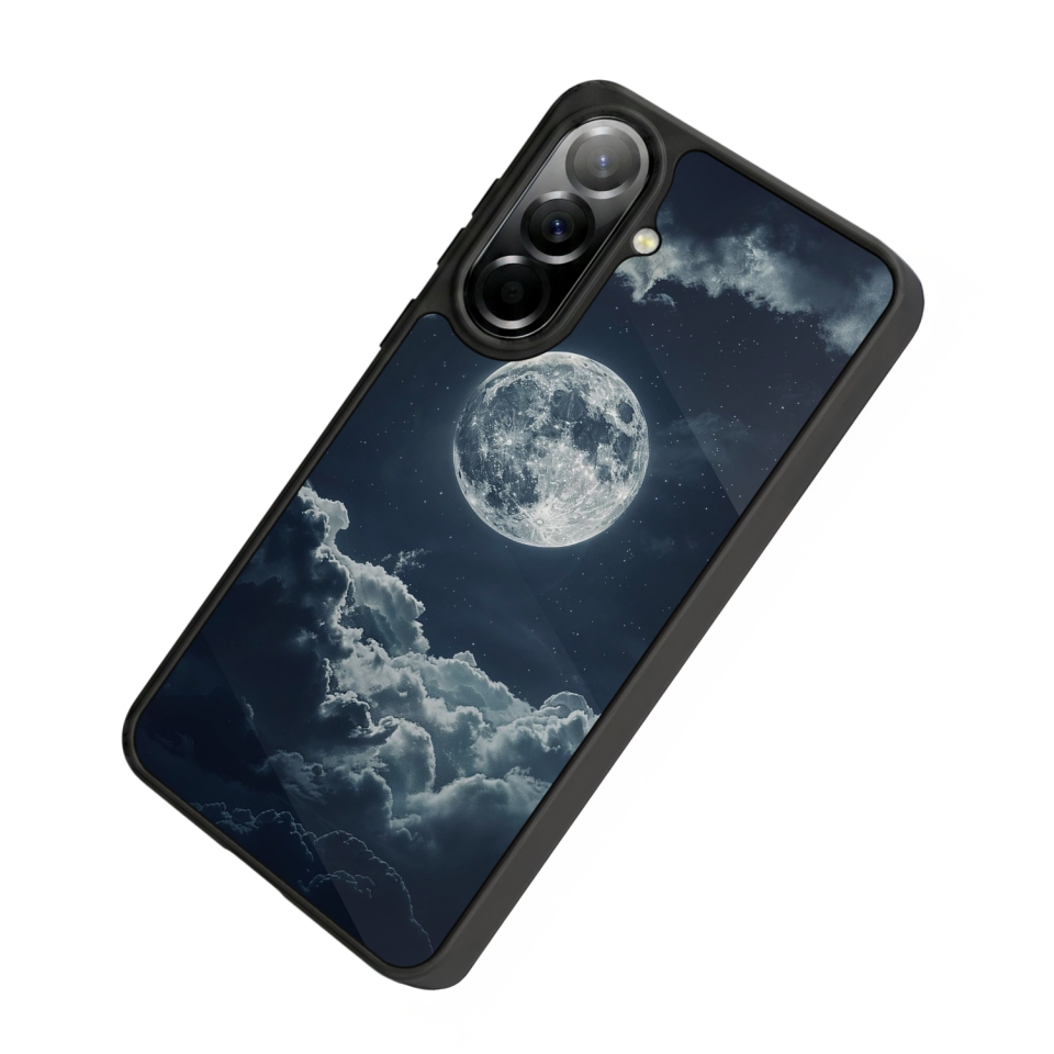 Samsung Galaxy A57 Uyumlu Ay Tasarımlı Glossy Premium Kılıf