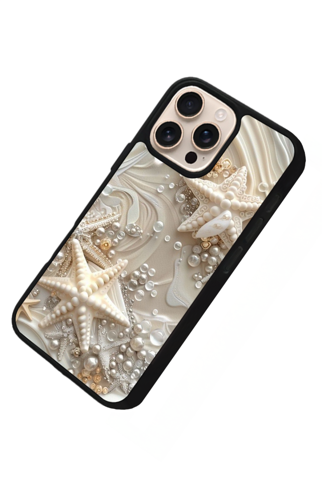 iPhone 16 Pro Uyumlu  İnci Tasarımlı Glossy Premium Kılıf