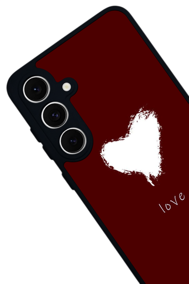 Samsung Galaxy S24 FE Uyumlu Kalp Love Tasarımlı Glossy Premium Kılıf