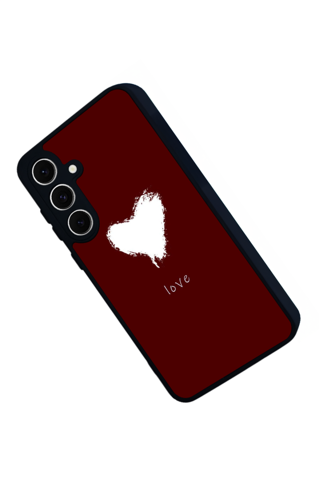 Samsung Galaxy S24 FE Uyumlu Kalp Love Tasarımlı Glossy Premium Kılıf
