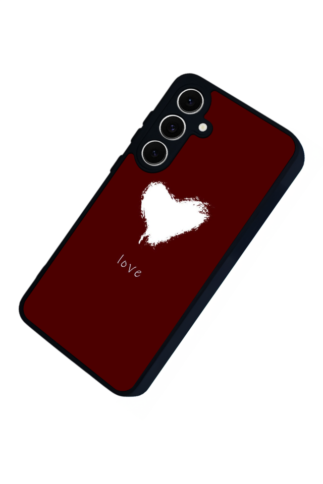 Samsung Galaxy S24 FE Uyumlu Kalp Love Tasarımlı Glossy Premium Kılıf