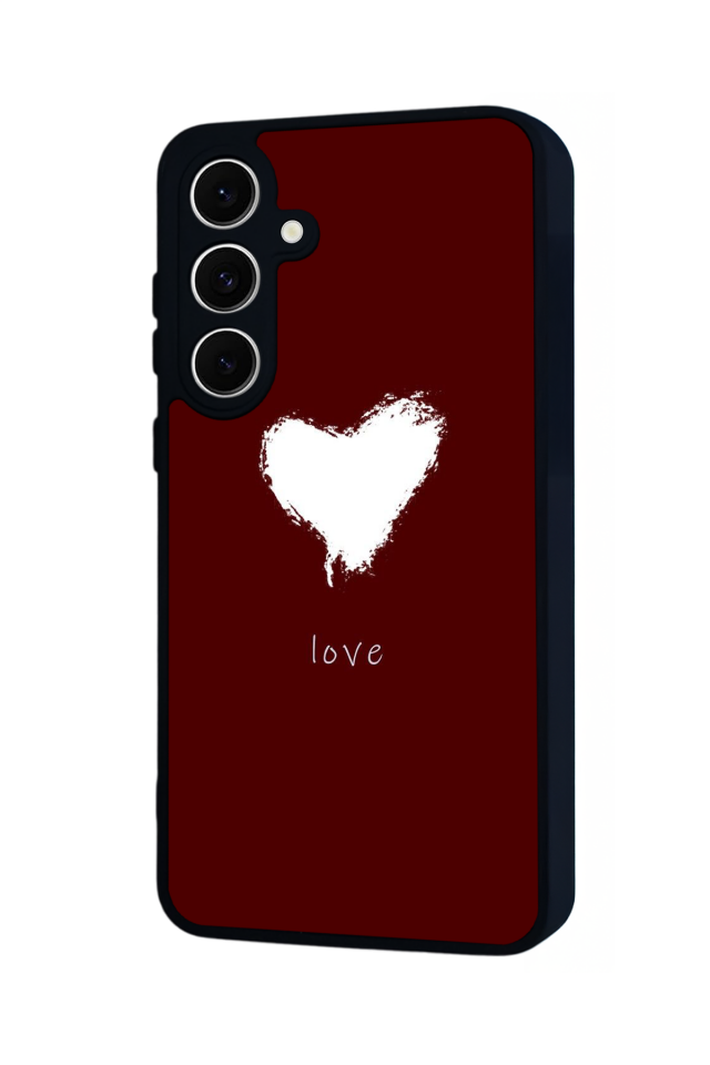 Samsung Galaxy S24 FE Uyumlu Kalp Love Tasarımlı Glossy Premium Kılıf