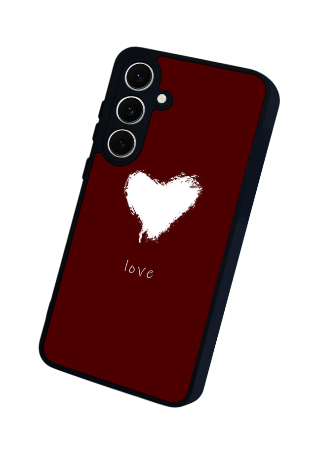 Samsung Galaxy S24 FE Uyumlu Kalp Love Tasarımlı Glossy Premium Kılıf