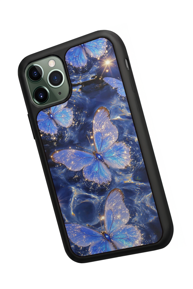 iPhone 11 Pro Max Uyumlu Kelebek Tasarımlı Glossy Premium Kılıf