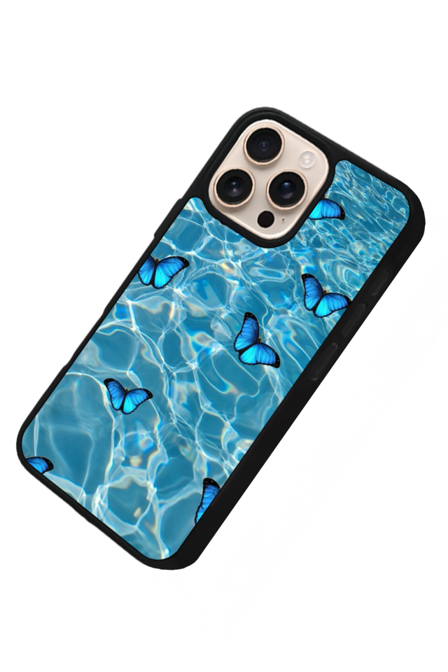 iPhone 14 Pro Uyumlu Kelebek Tasarımlı Glossy Premium Kılıf