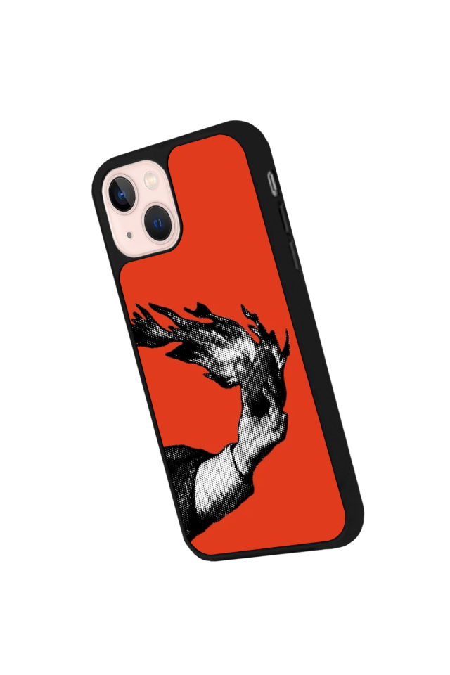 iPhone 13 Mini Uyumlu Kirmizi Tasarımlı Glossy Premium Kılıf