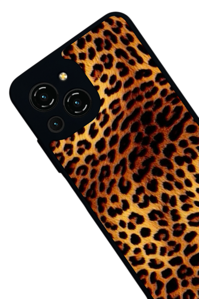 Reeder S23 Pro Max Uyumlu Leopar Tasarımlı Glossy Premium Kılıf