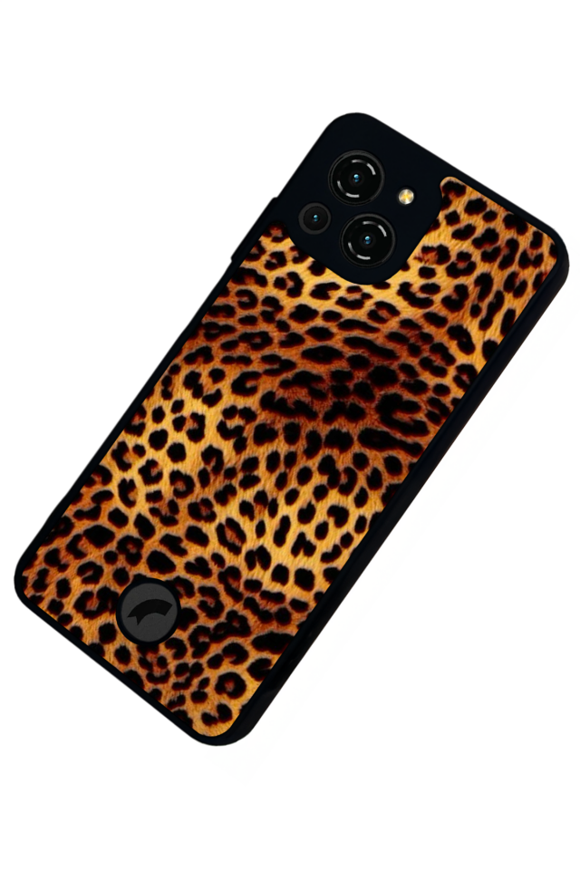Reeder S23 Pro Max Uyumlu Leopar Tasarımlı Glossy Premium Kılıf