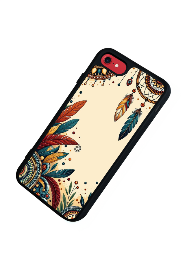iPhone 8 Uyumlu Mandala Tasarımlı Glossy Premium Kılıf