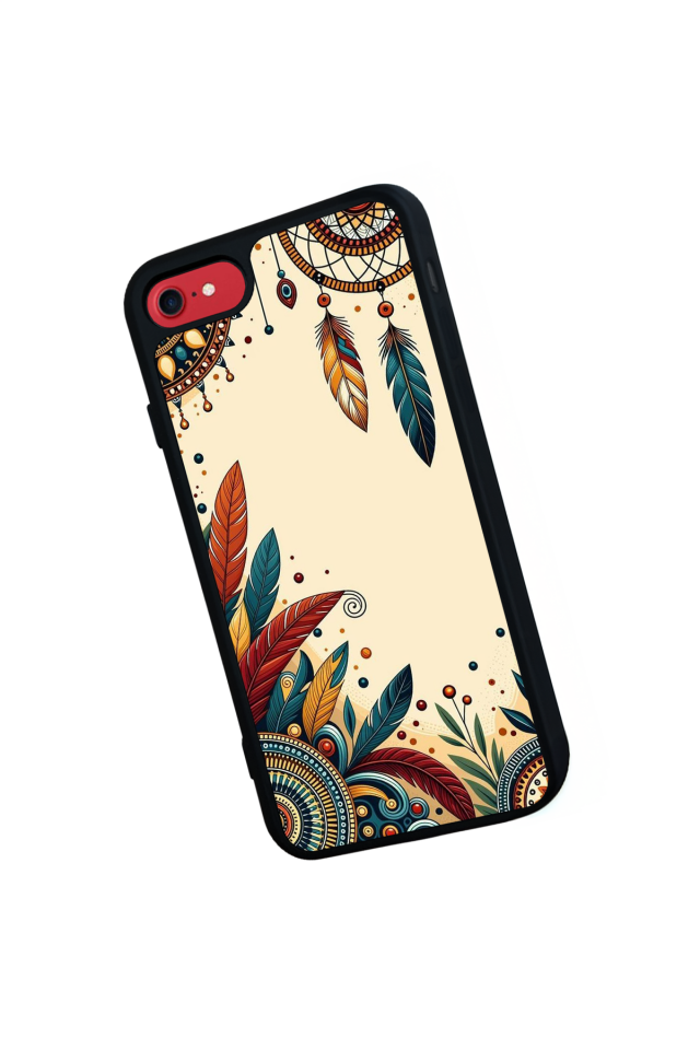 iPhone 8 Uyumlu Mandala Tasarımlı Glossy Premium Kılıf