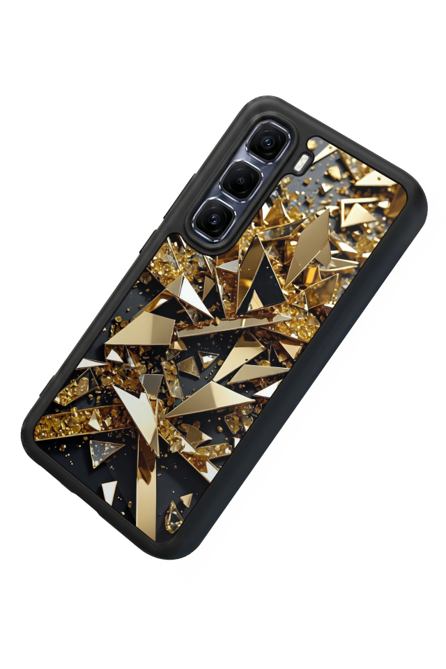 Infinix Hot 60 Pro Plus Uyumlu Mermer Marble Tasarımlı Glossy Premium Kılıf