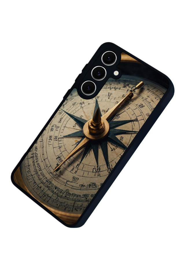 Samsung Galaxy A16 Uyumlu Pusula Tasarımlı Glossy Premium Kılıf