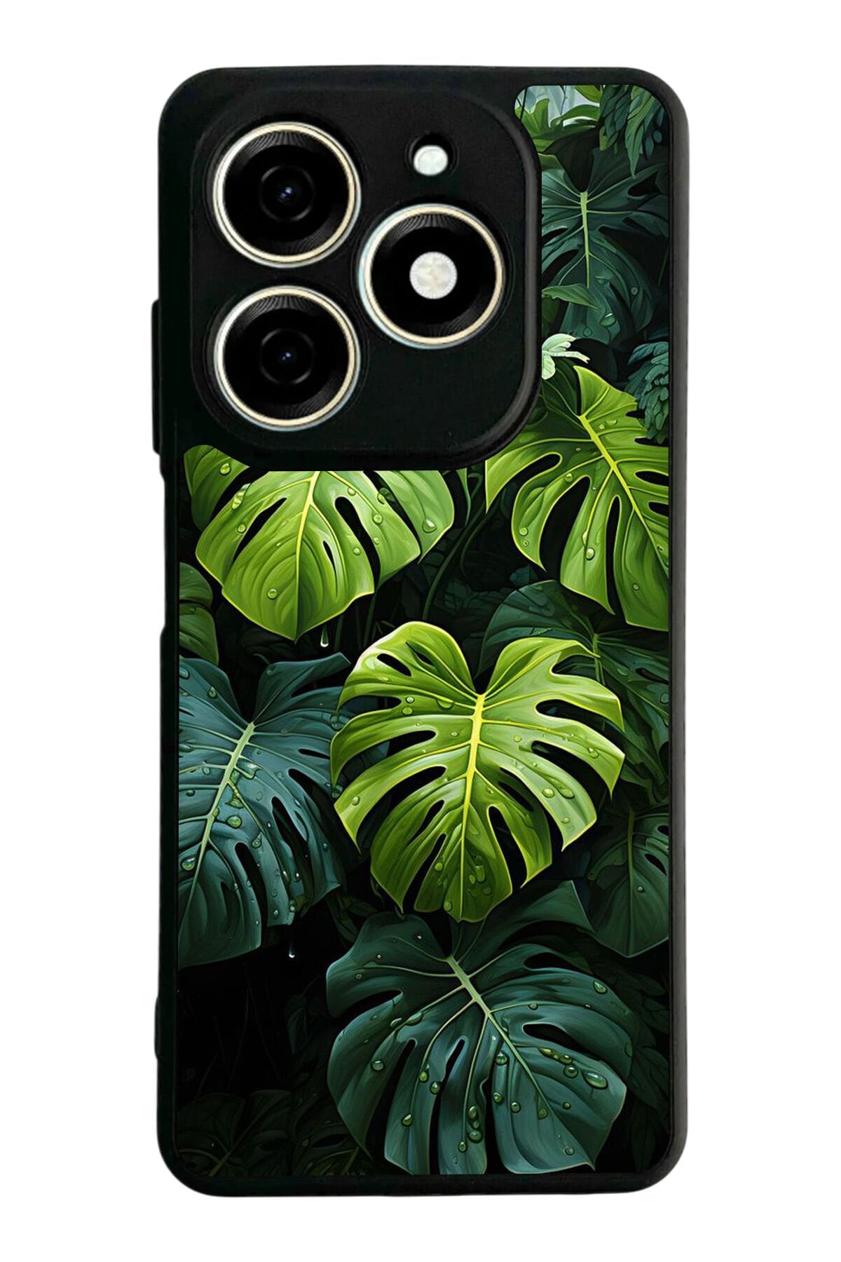 Tecno Spark 20/20C Uyumlu Botanik Tasarımlı Glossy Premium Kılıf