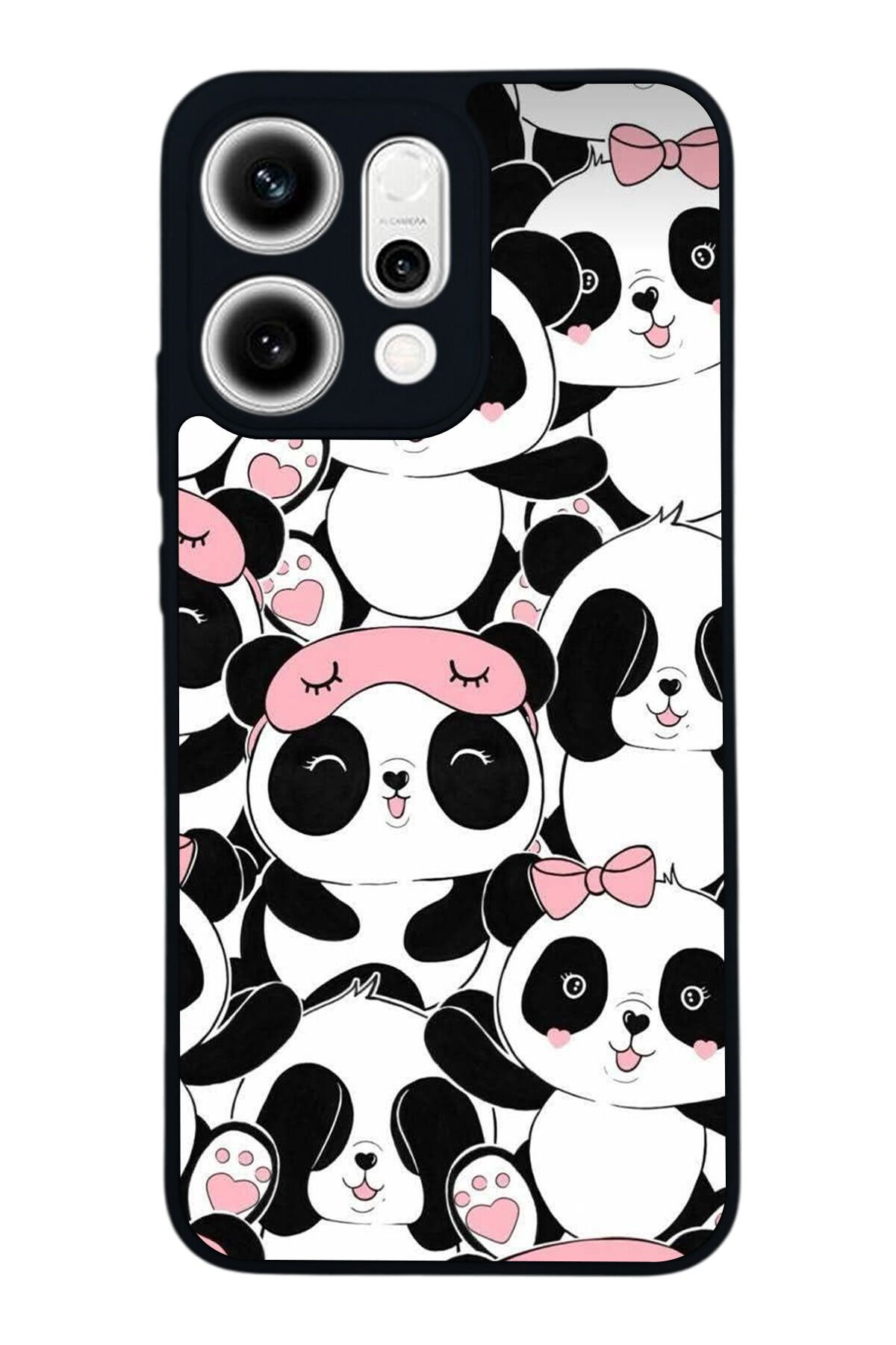 Oppo Reno 14 Uyumlu Panda Tasarımlı Glossy Premium Kılıf