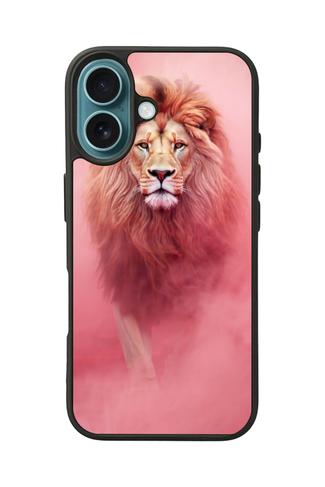 iPhone 16 Plus Uyumlu Aslan Tasarımlı Glossy Premium Kılıf
