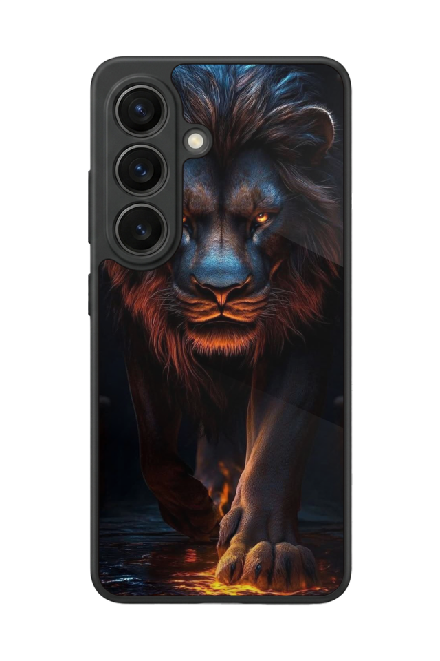 Samsung Galaxy S26 Uyumlu Aslan Tasarımlı Glossy Premium Kılıf