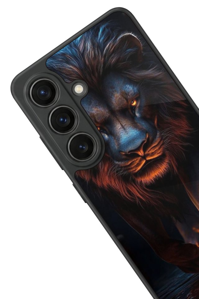 Samsung Galaxy S26 Uyumlu Aslan Tasarımlı Glossy Premium Kılıf