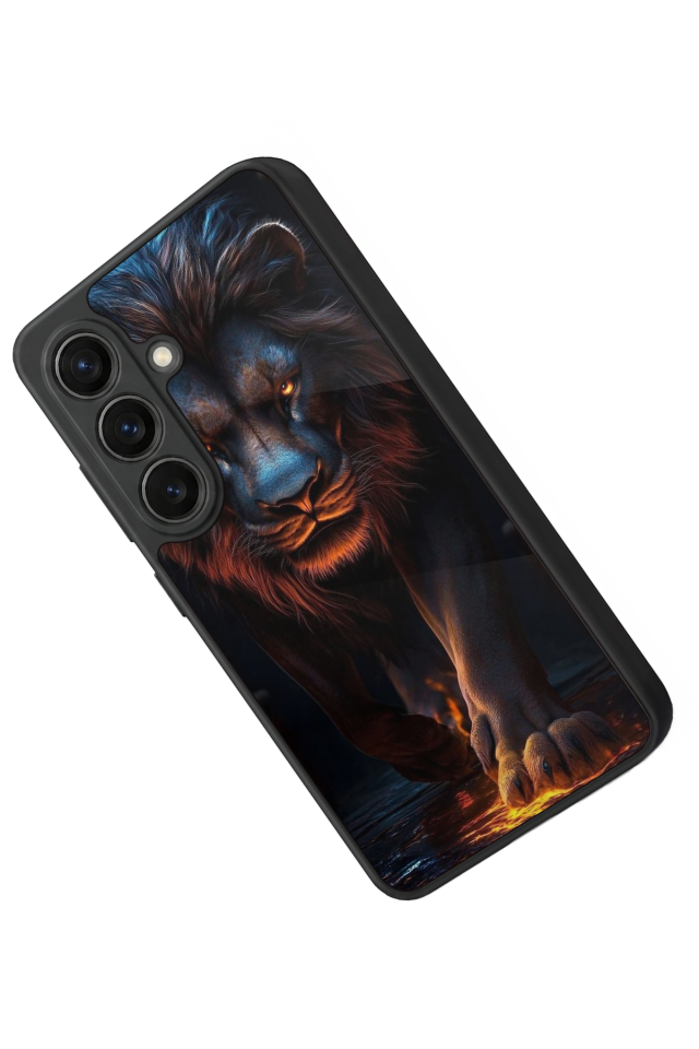 Samsung Galaxy S26 Uyumlu Aslan Tasarımlı Glossy Premium Kılıf
