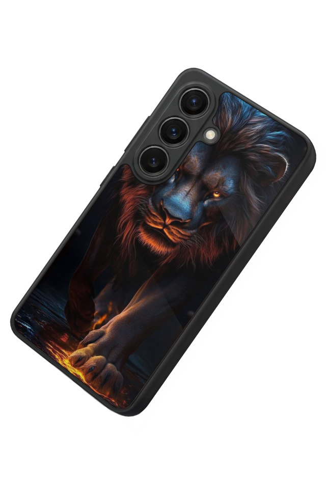 Samsung Galaxy S26 Uyumlu Aslan Tasarımlı Glossy Premium Kılıf