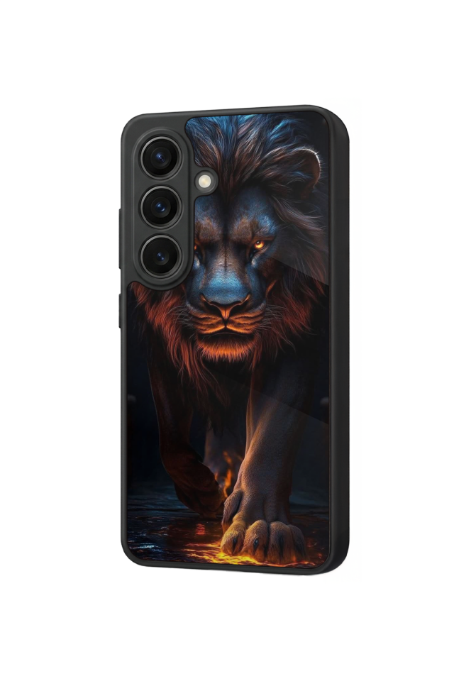 Samsung Galaxy S26 Uyumlu Aslan Tasarımlı Glossy Premium Kılıf
