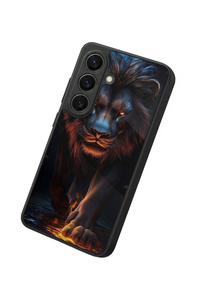 Samsung Galaxy S26 Uyumlu Aslan Tasarımlı Glossy Premium Kılıf