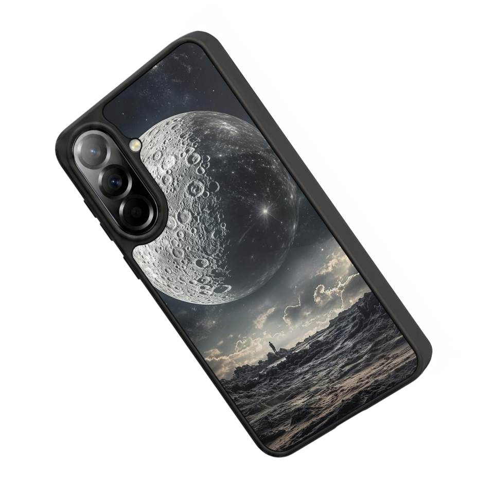 Samsung Galaxy A57 Uyumlu Ay Tasarımlı Glossy Premium Kılıf