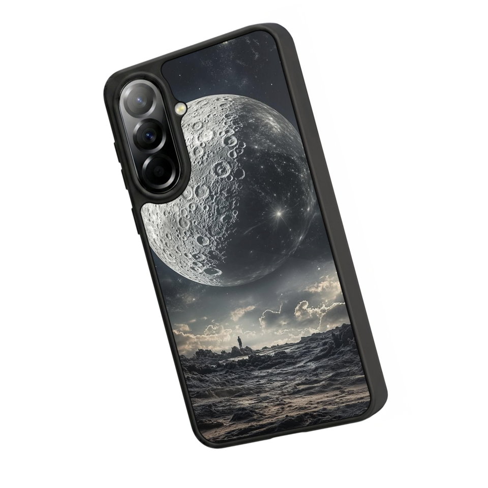 Samsung Galaxy A57 Uyumlu Ay Tasarımlı Glossy Premium Kılıf