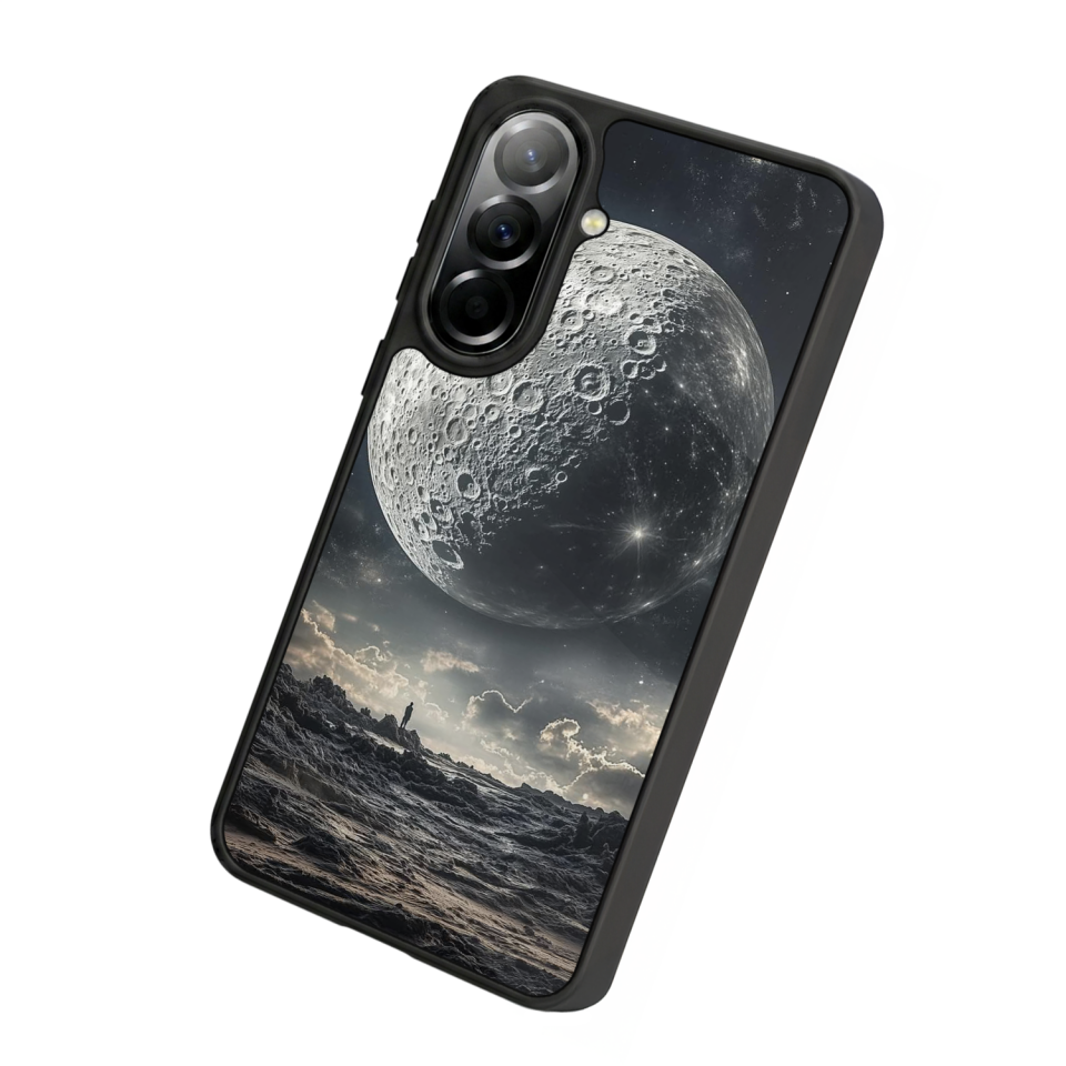 Samsung Galaxy A57 Uyumlu Ay Tasarımlı Glossy Premium Kılıf