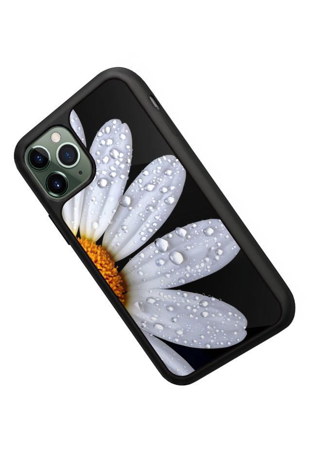 iPhone 11 Pro Uyumlu Cicek Tasarımlı Glossy Premium Kılıf