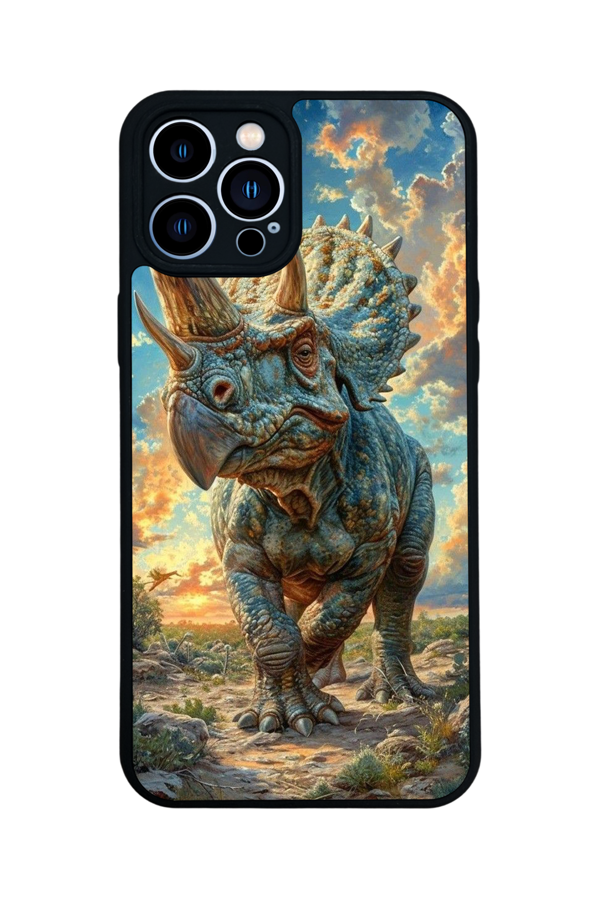 iPhone 12 Pro Max Uyumlu Dinazor Tasarımlı Glossy Premium Kılıf