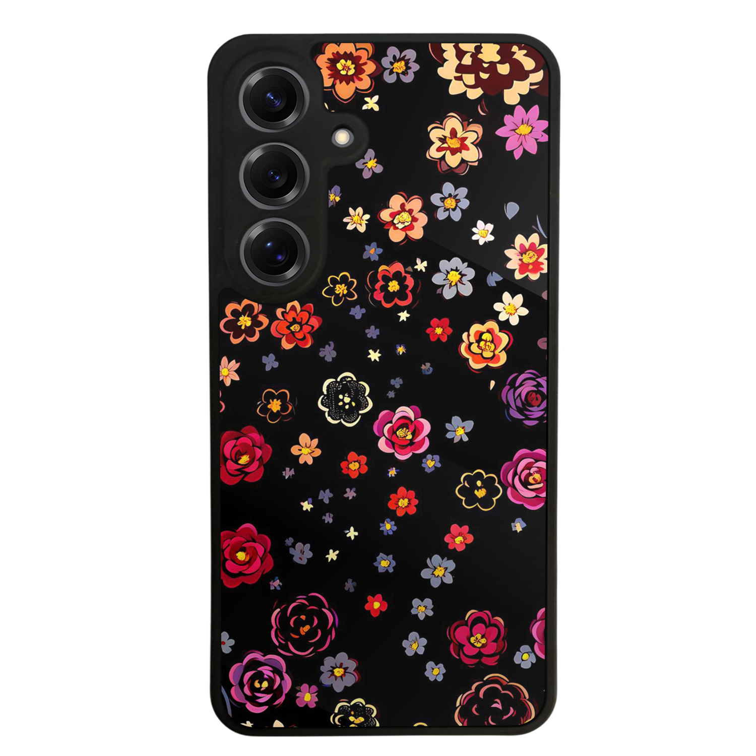 Samsung Galaxy S25 Uyumlu Floral Tasarımlı Glossy Premium Kılıf