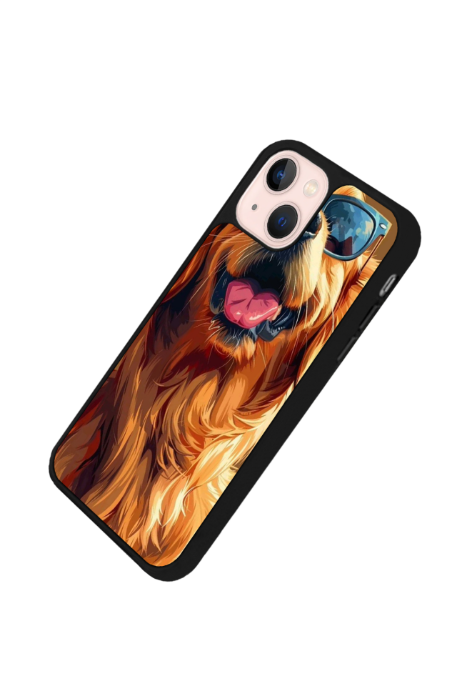 iPhone 14 Plus Uyumlu Golden Kopek Tasarımlı Glossy Premium Kılıf